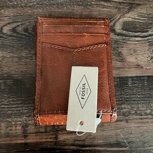 Fossil Leather Money Clip